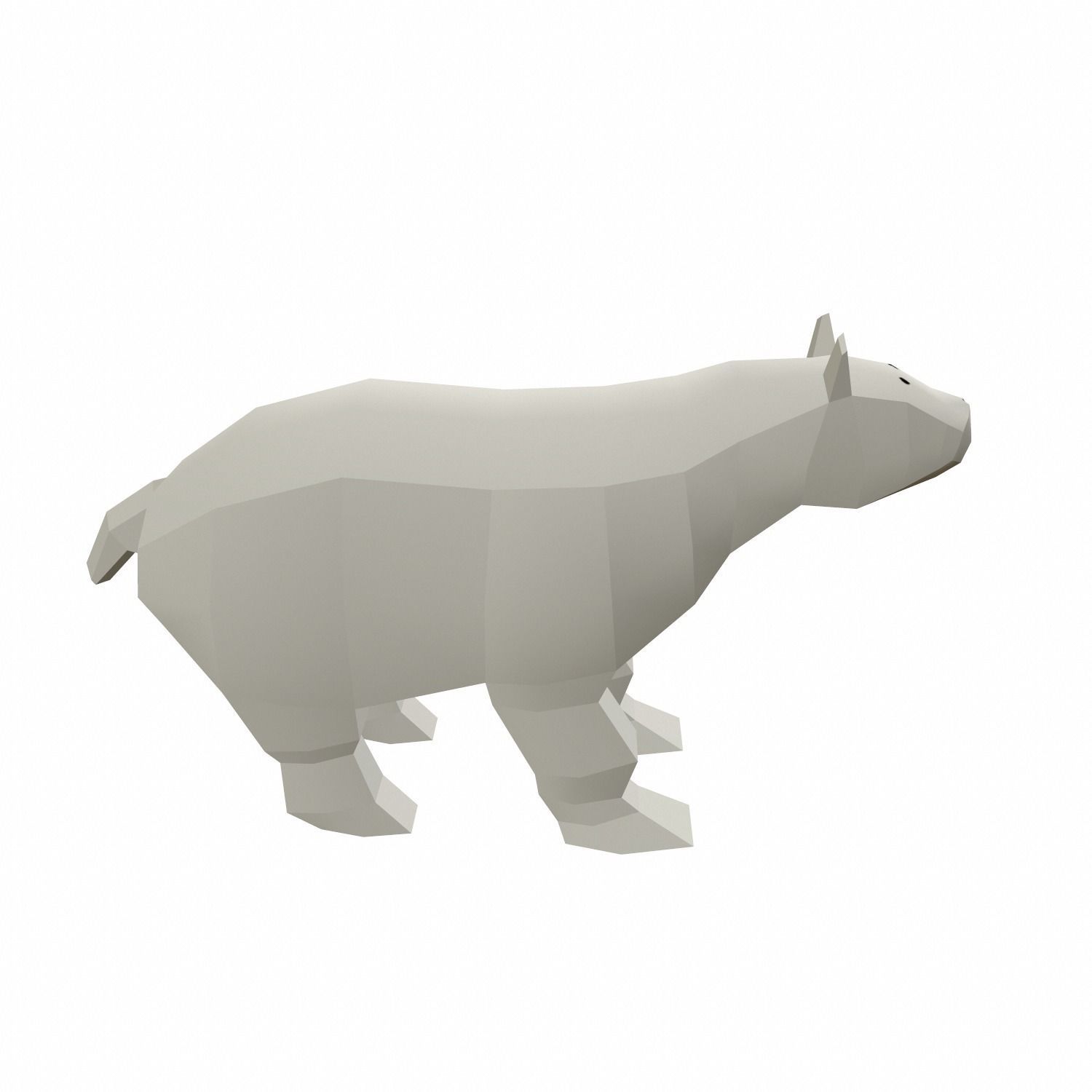 Bear Cartoon Low-poly 3D model_8