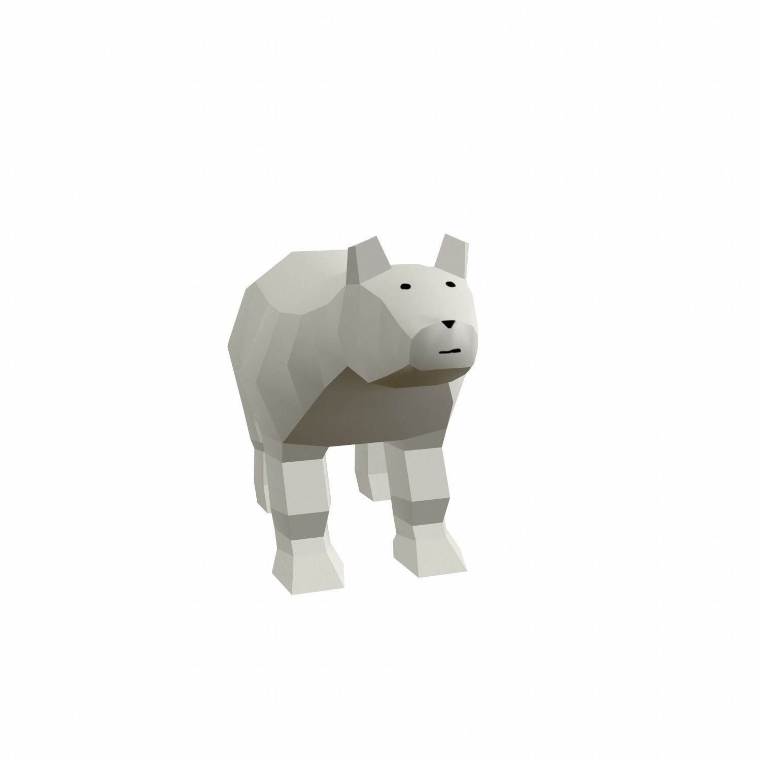 Bear Cartoon Low-poly 3D model_2