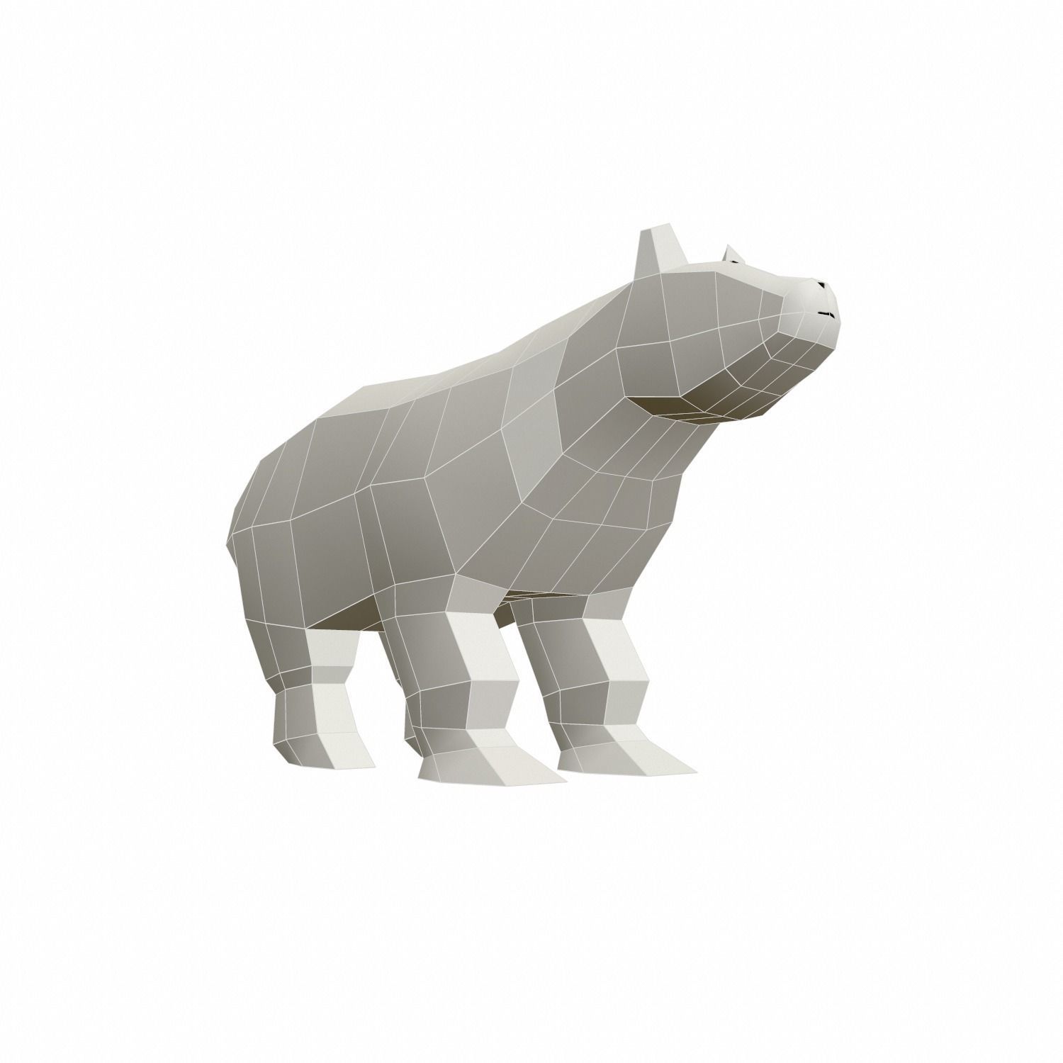 Bear Cartoon Low-poly 3D model_14
