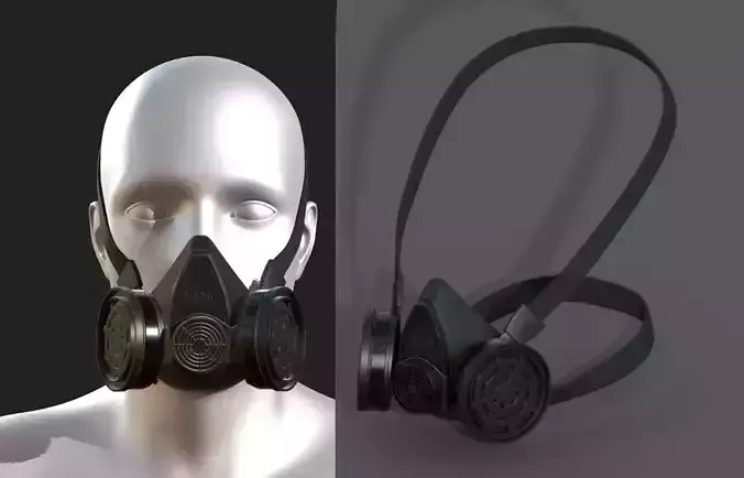 Gas mask respirator scifi military futuristic technology 