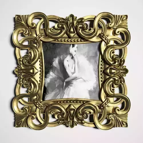 Antique Photo Frame 3D model
