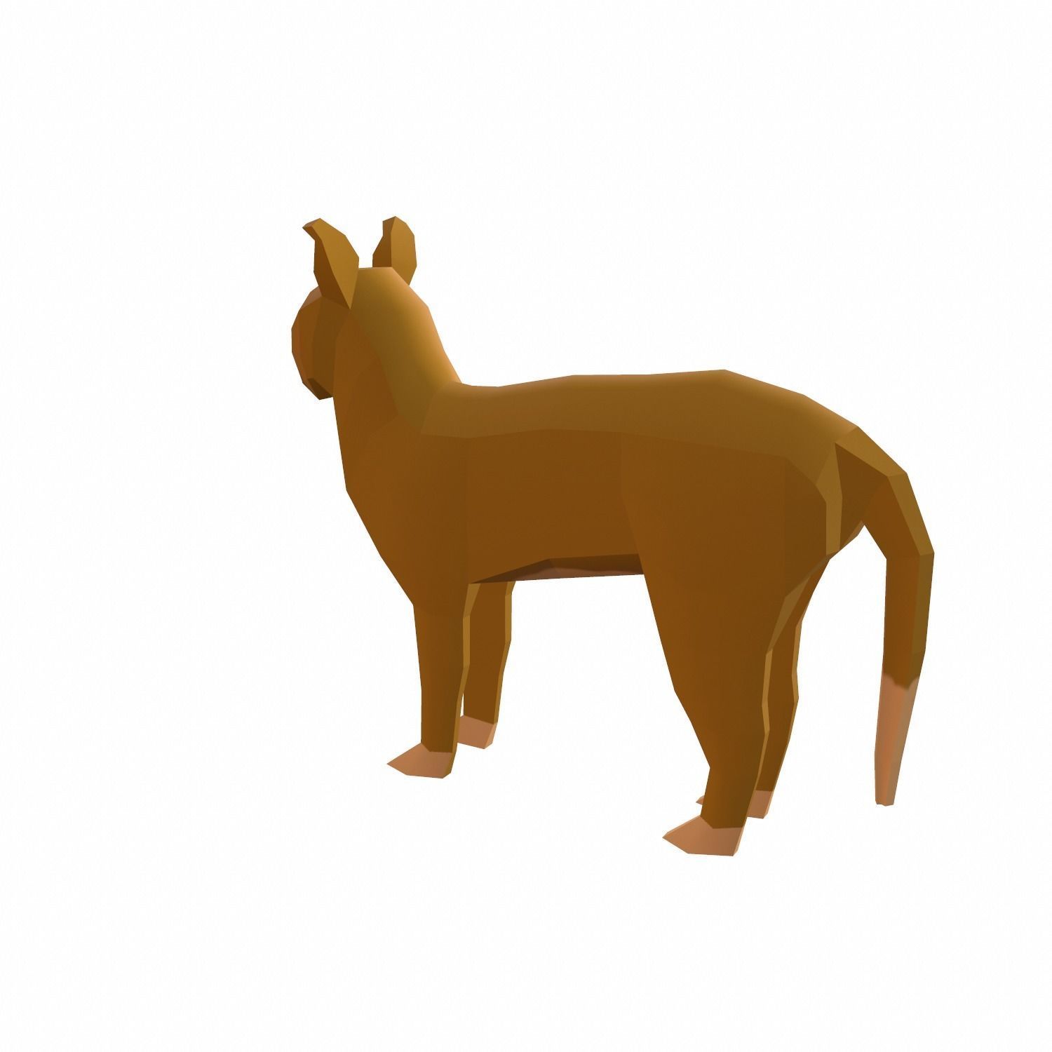 Cat Cartoon Low-poly 3D model_5
