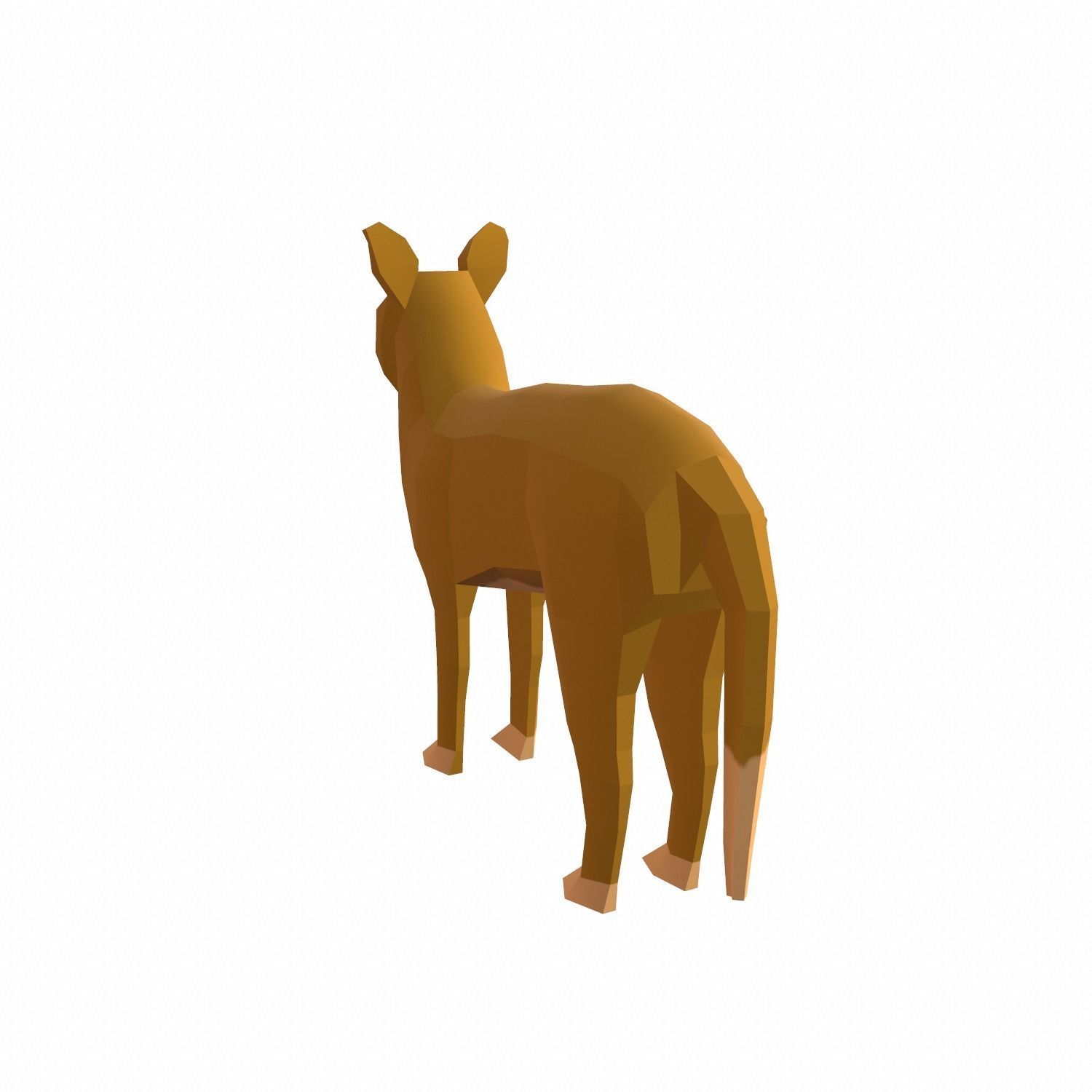 Cat Cartoon Low-poly 3D model_6