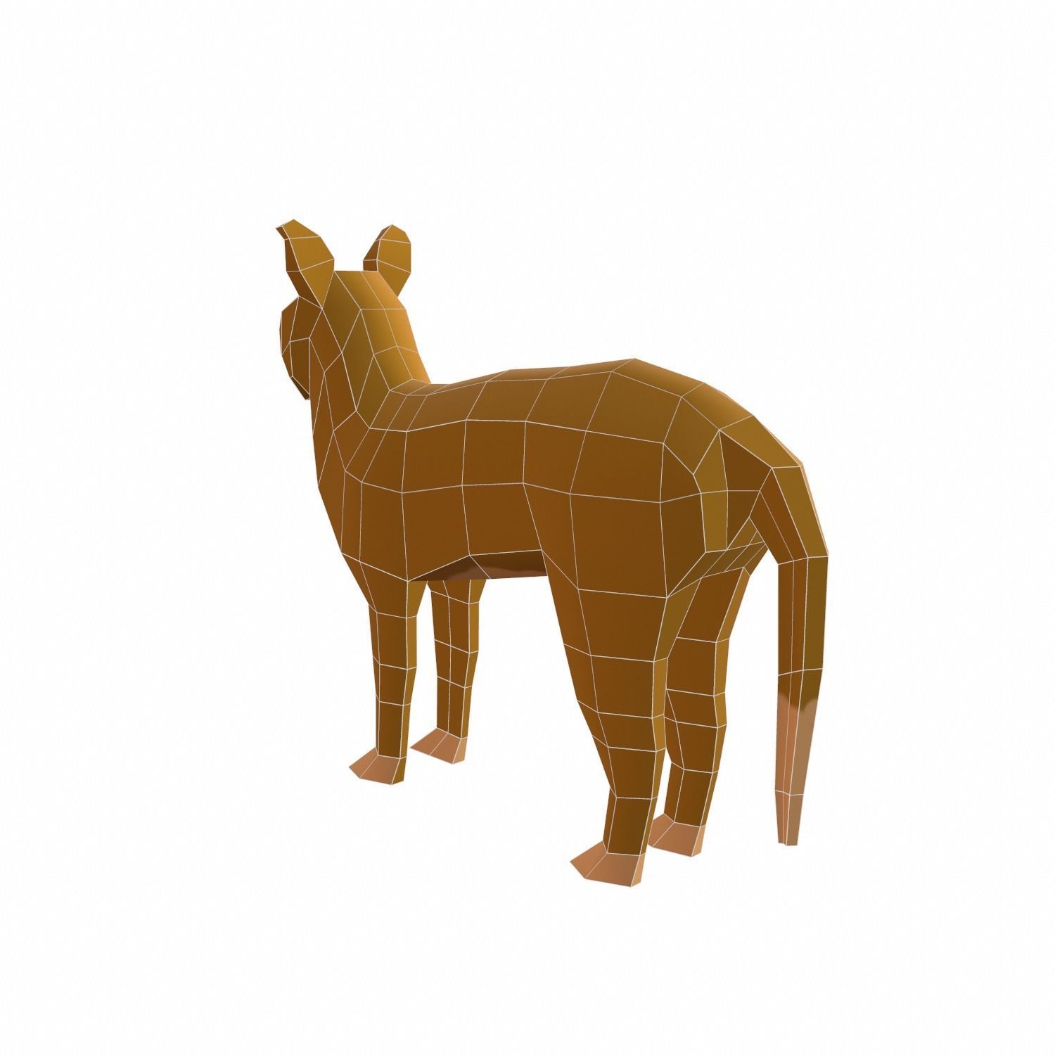 Cat Cartoon Low-poly 3D model_12