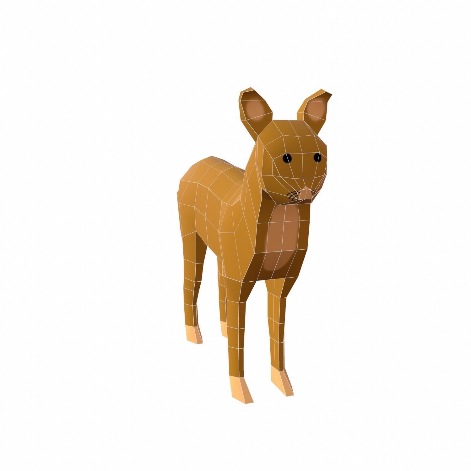 Cat Cartoon Low-poly 3D model_11