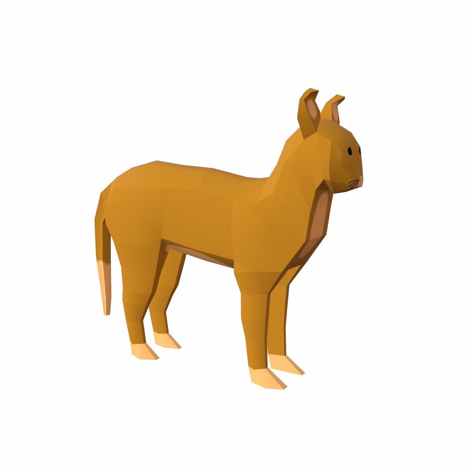 Cat Cartoon Low-poly 3D model_2