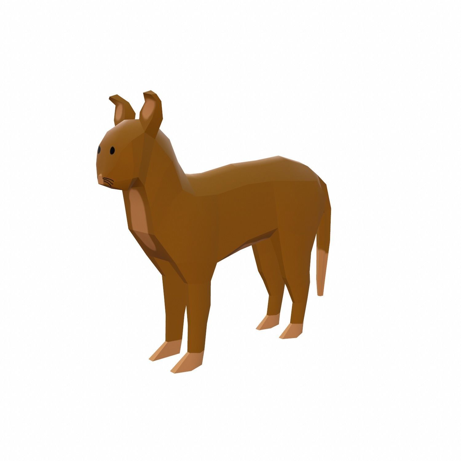 Cat Cartoon Low-poly 3D model_4