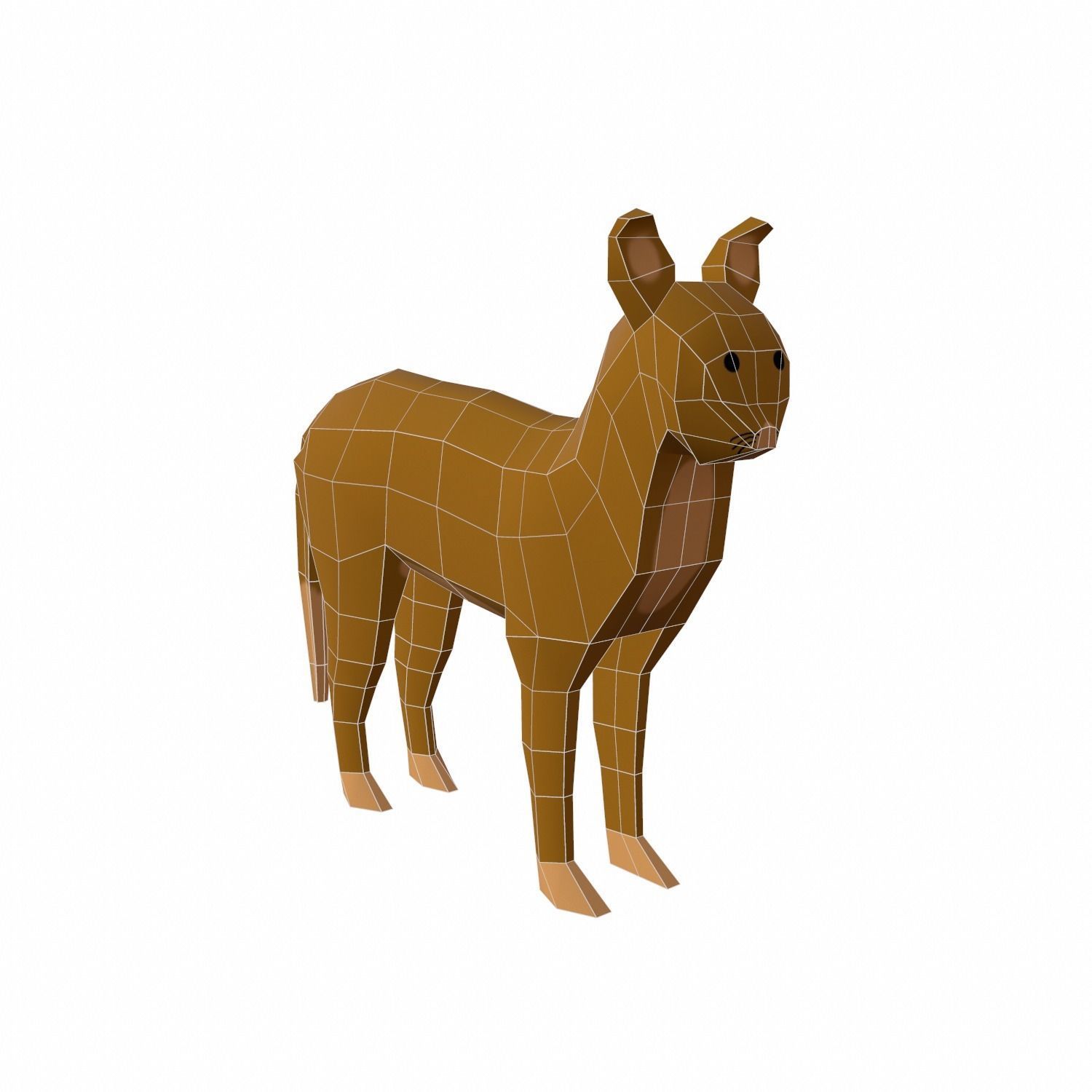 Cat Cartoon Low-poly 3D model_1