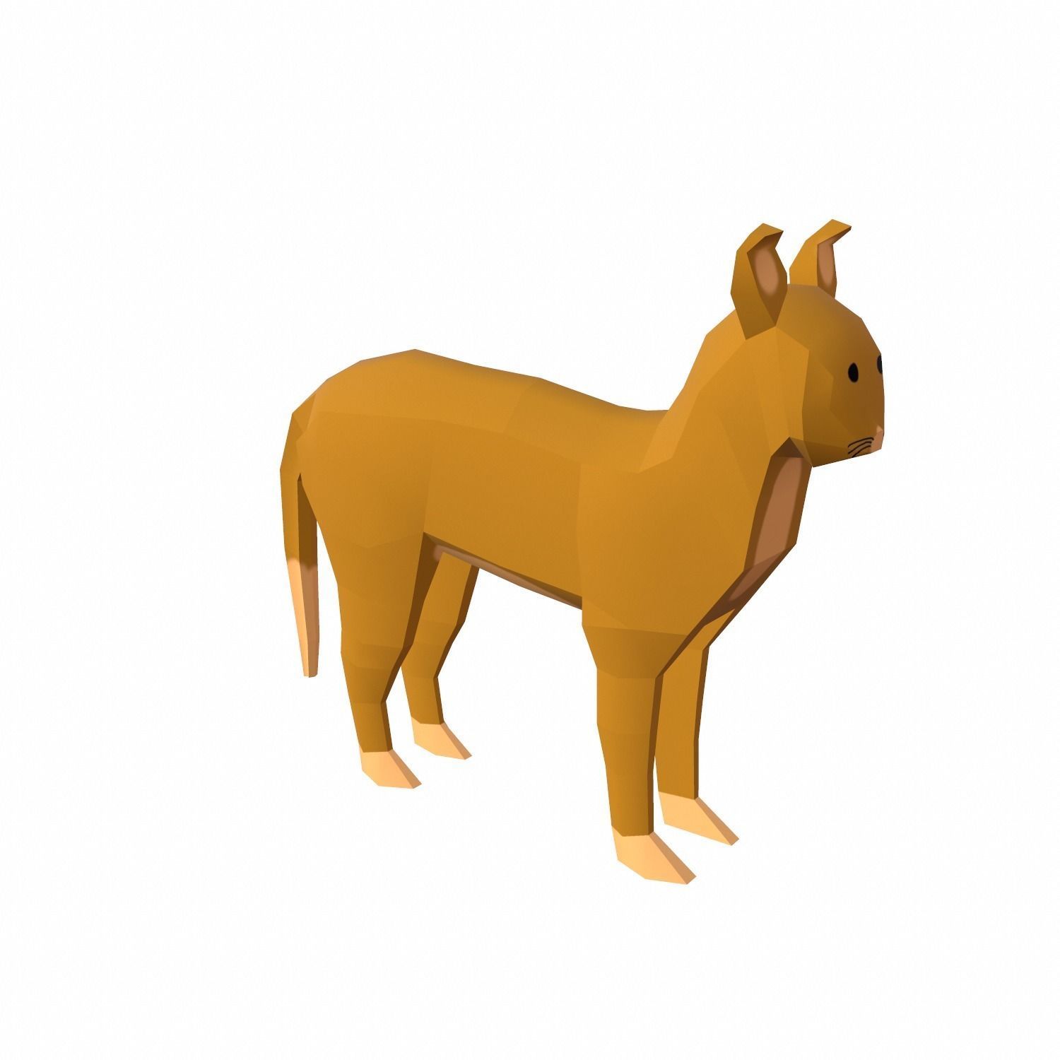 Cat Cartoon Low-poly 3D model_9