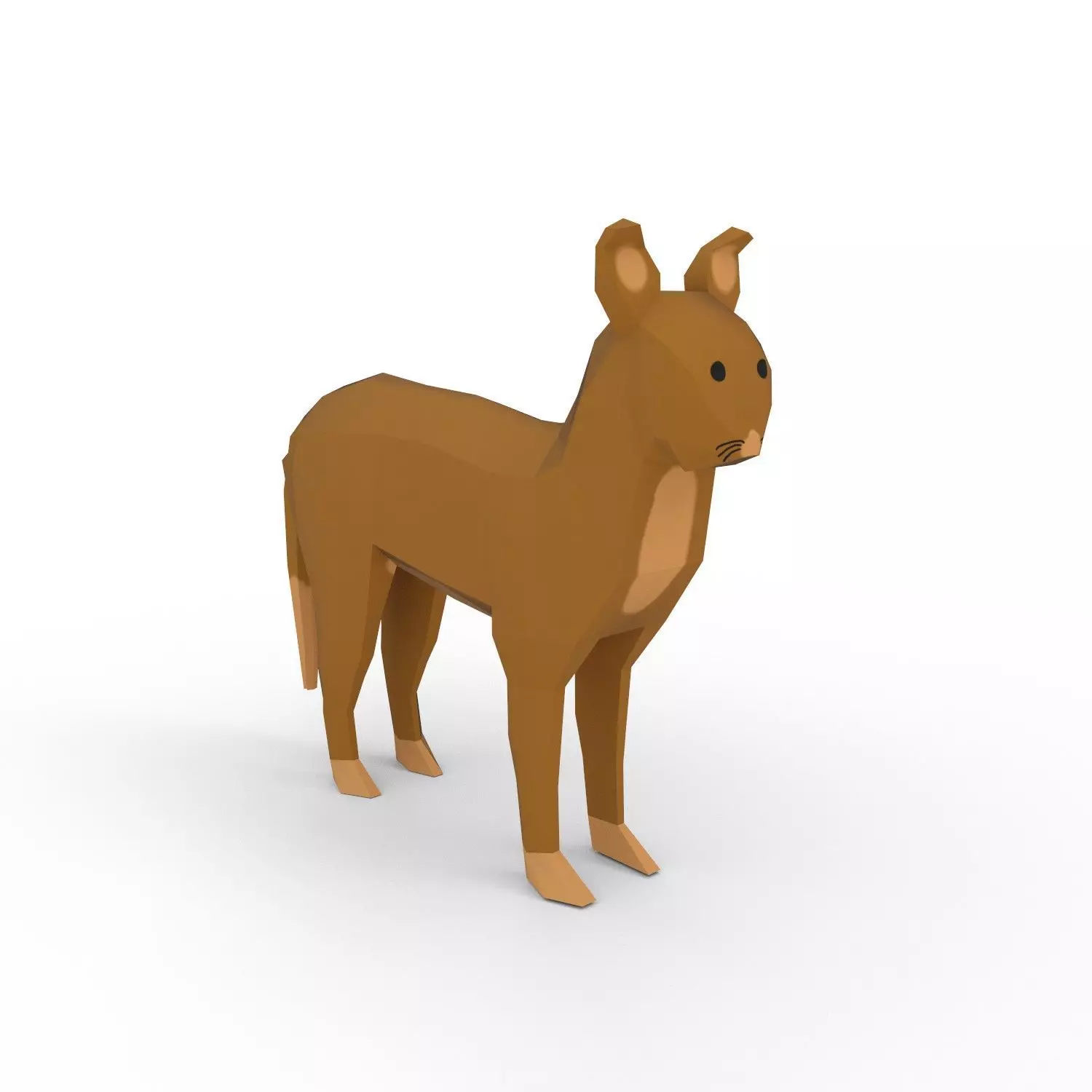 Cat Cartoon Low-poly 3D model_0