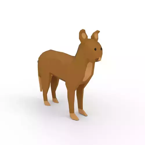 Cat Cartoon Low-poly 3D model