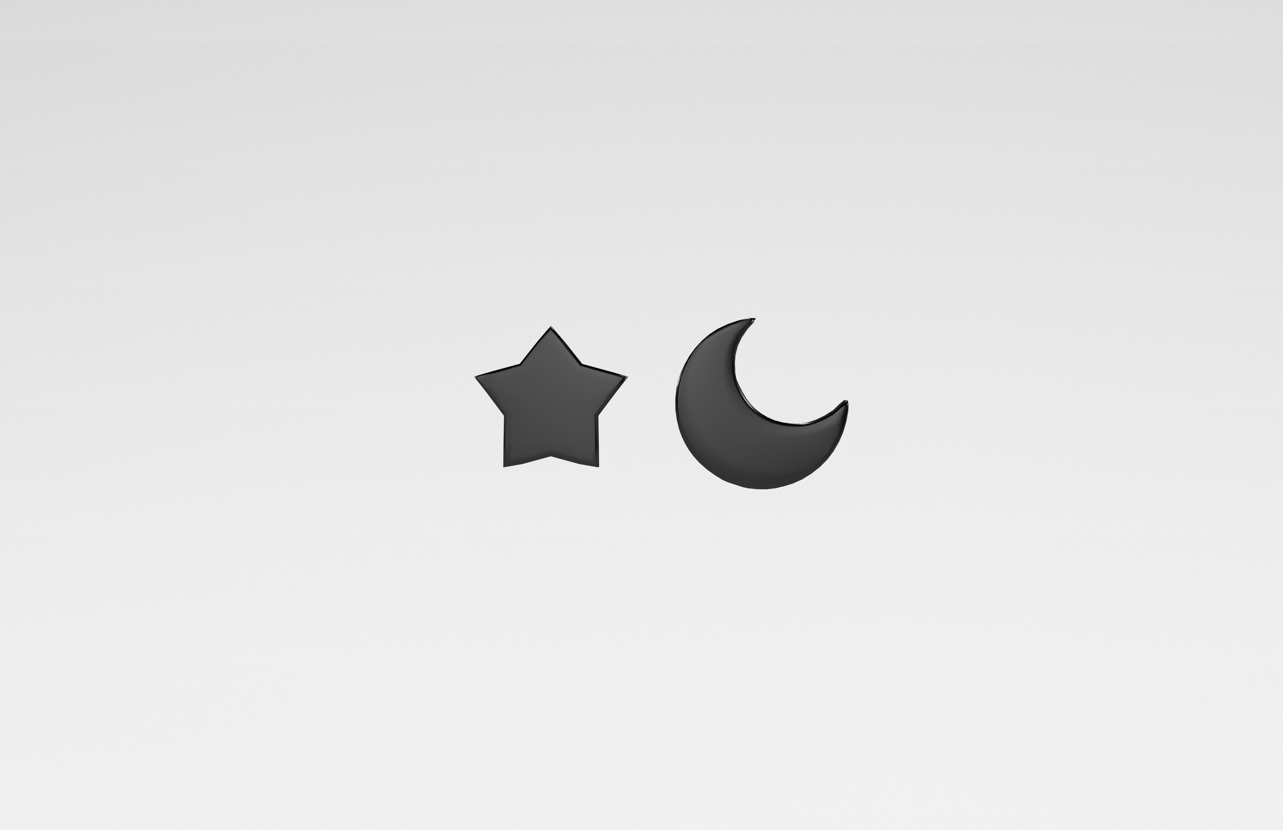 Star and Moon Earring v1 003 Low-poly 3D model_1