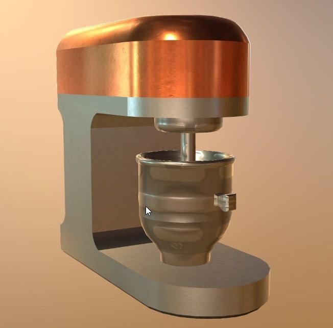 Coffee Machine Low-poly 3D model_1