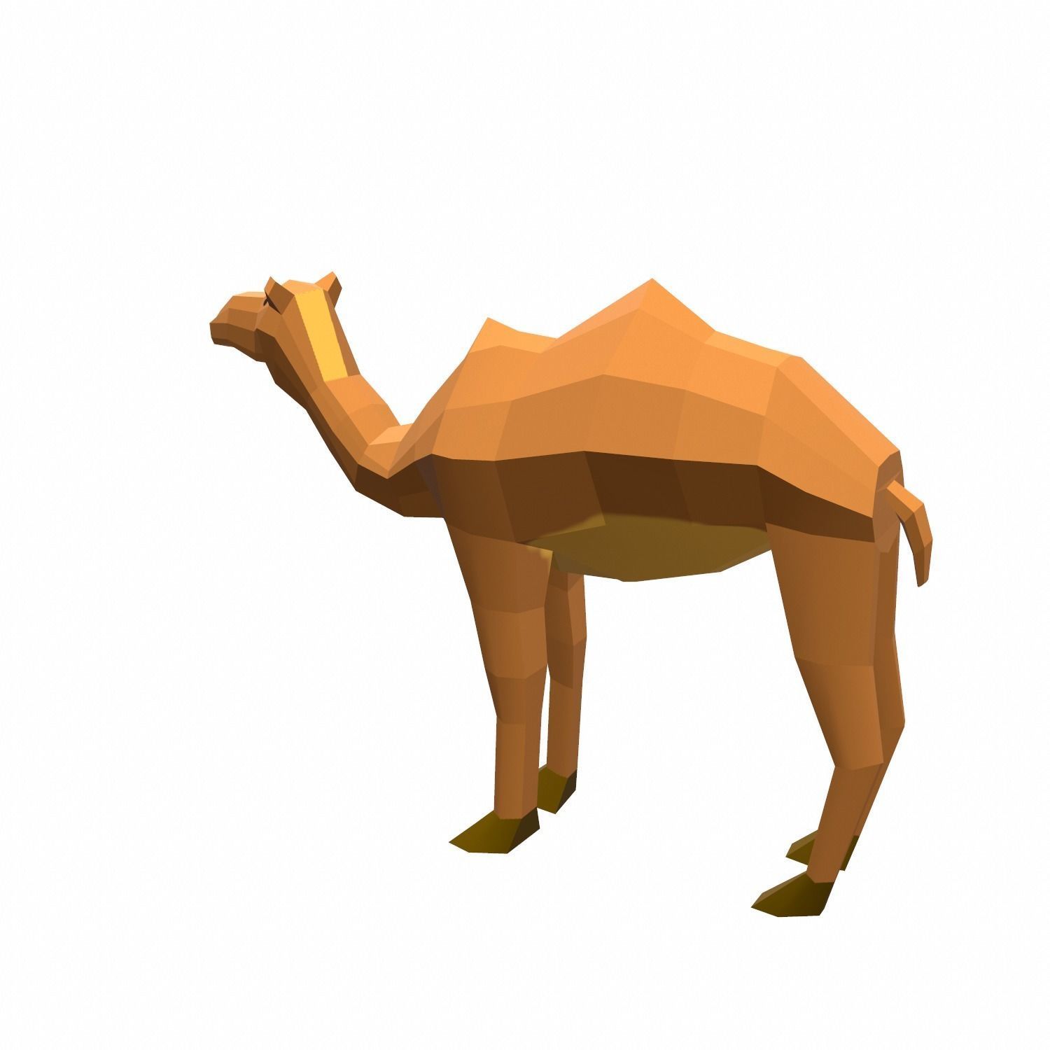 Camel Cartoon Low-poly 3D model_5