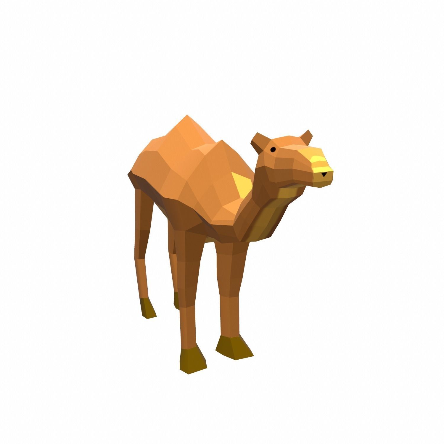 Camel Cartoon Low-poly 3D model_8