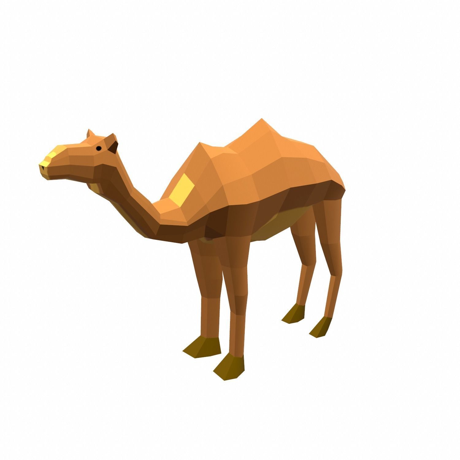 Camel Cartoon Low-poly 3D model_6