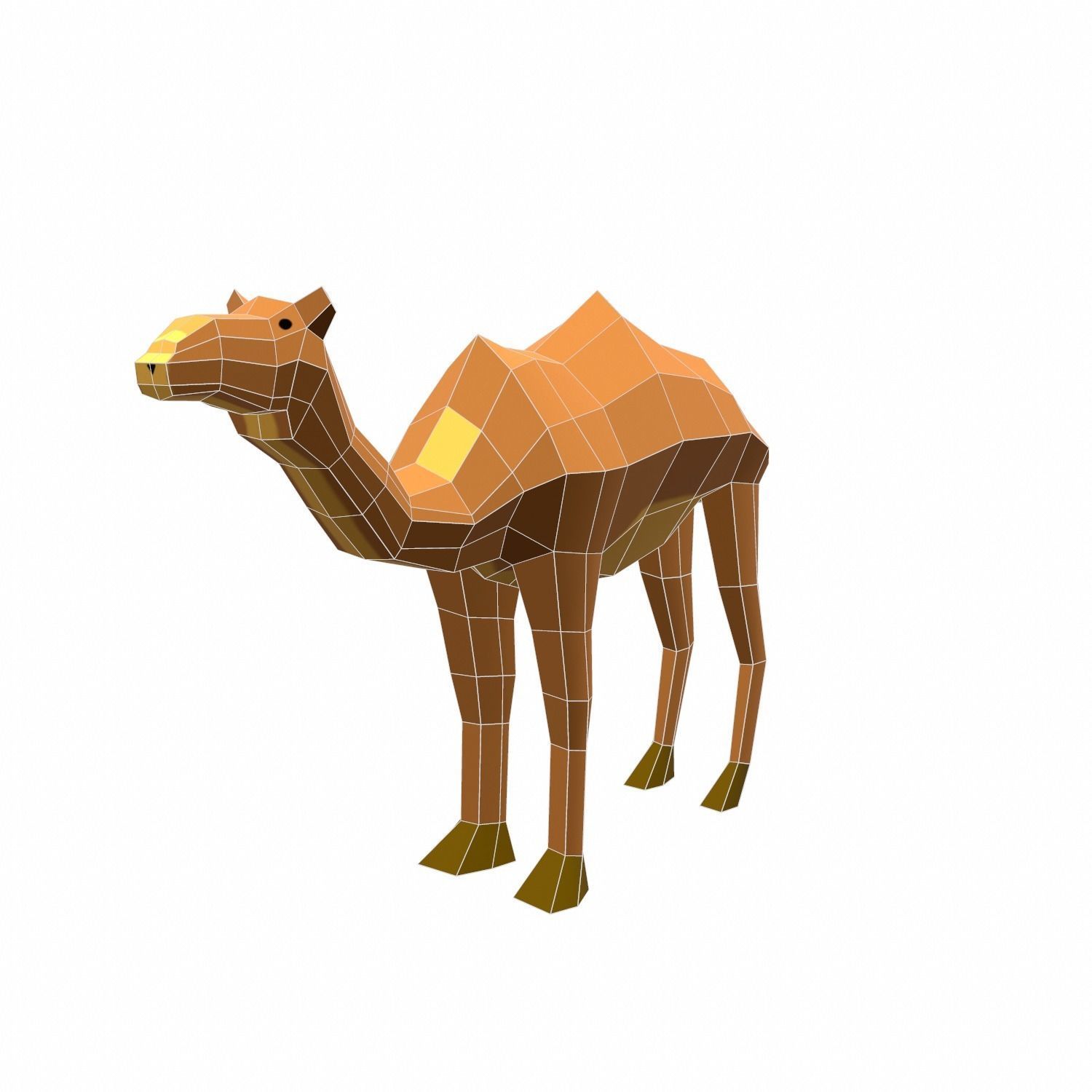 Camel Cartoon Low-poly 3D model_13