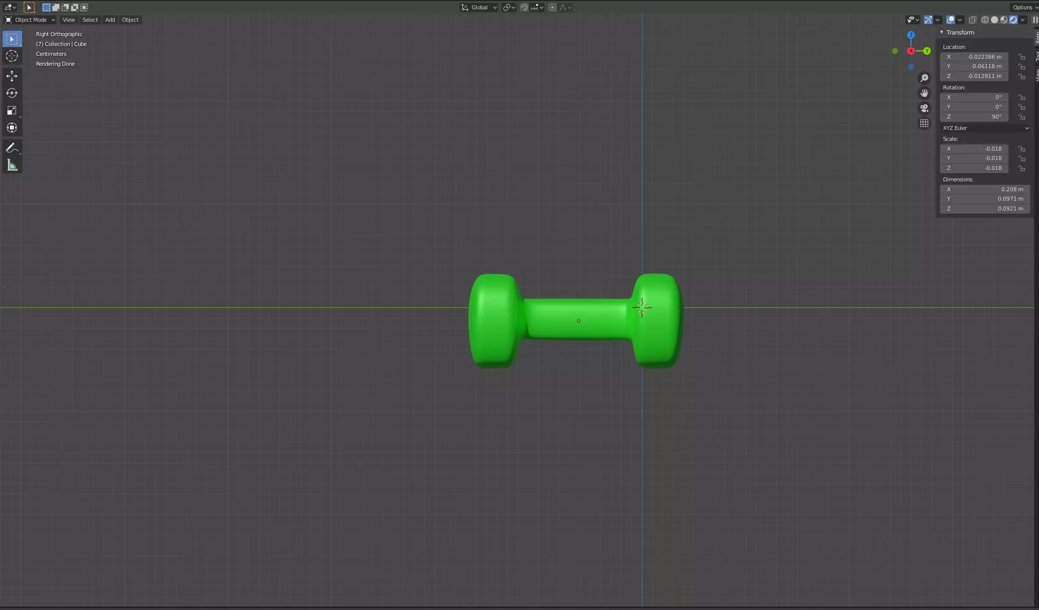 Dumb-Bell Training equipment Low-poly 3D model