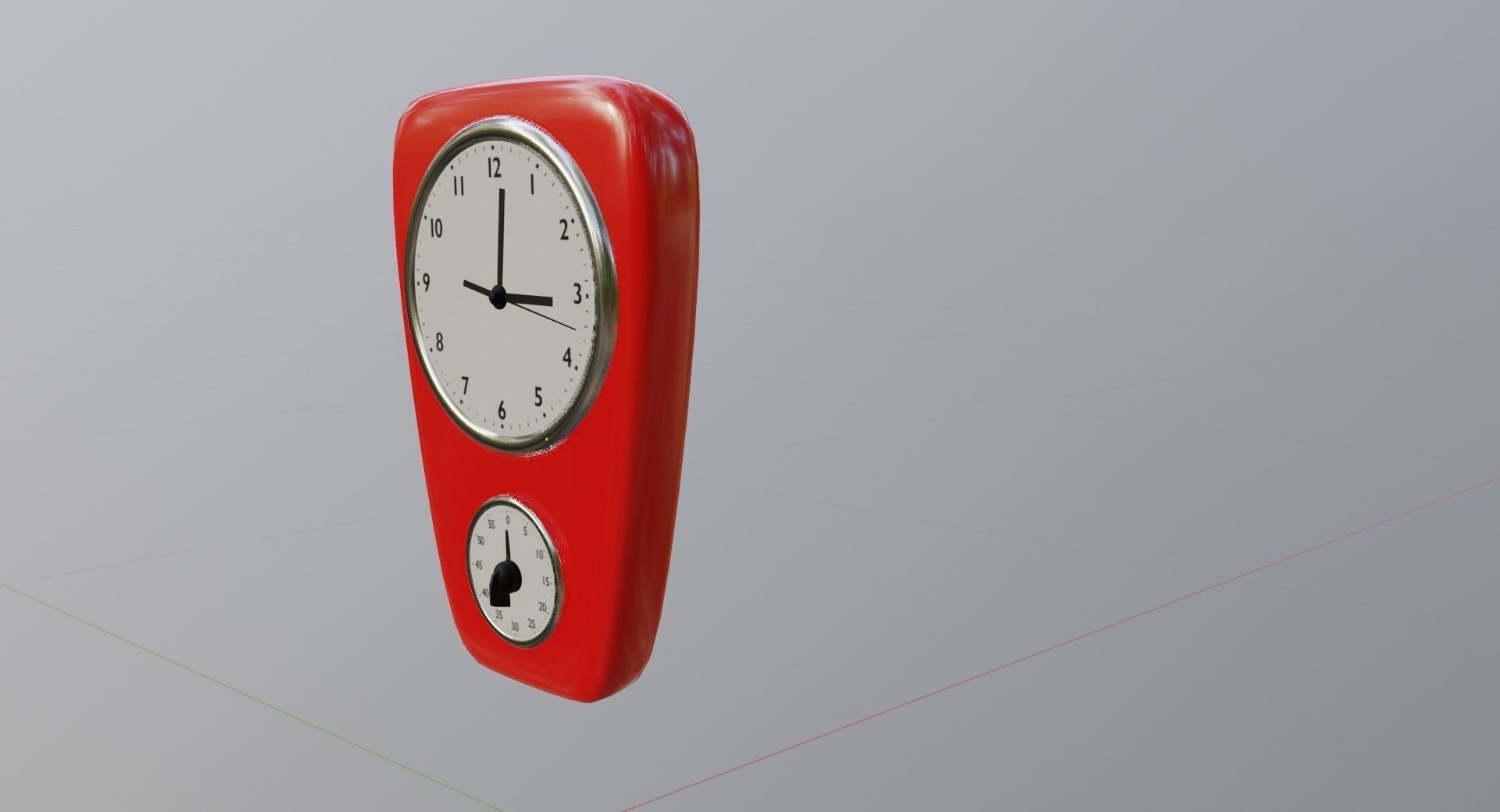 50s Wall clock 3D model_4