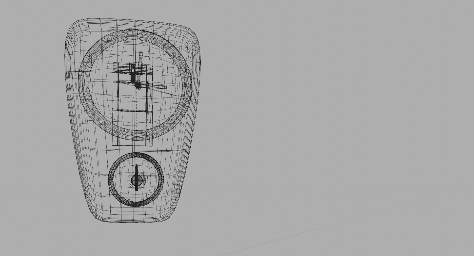 50s Wall clock 3D model_3