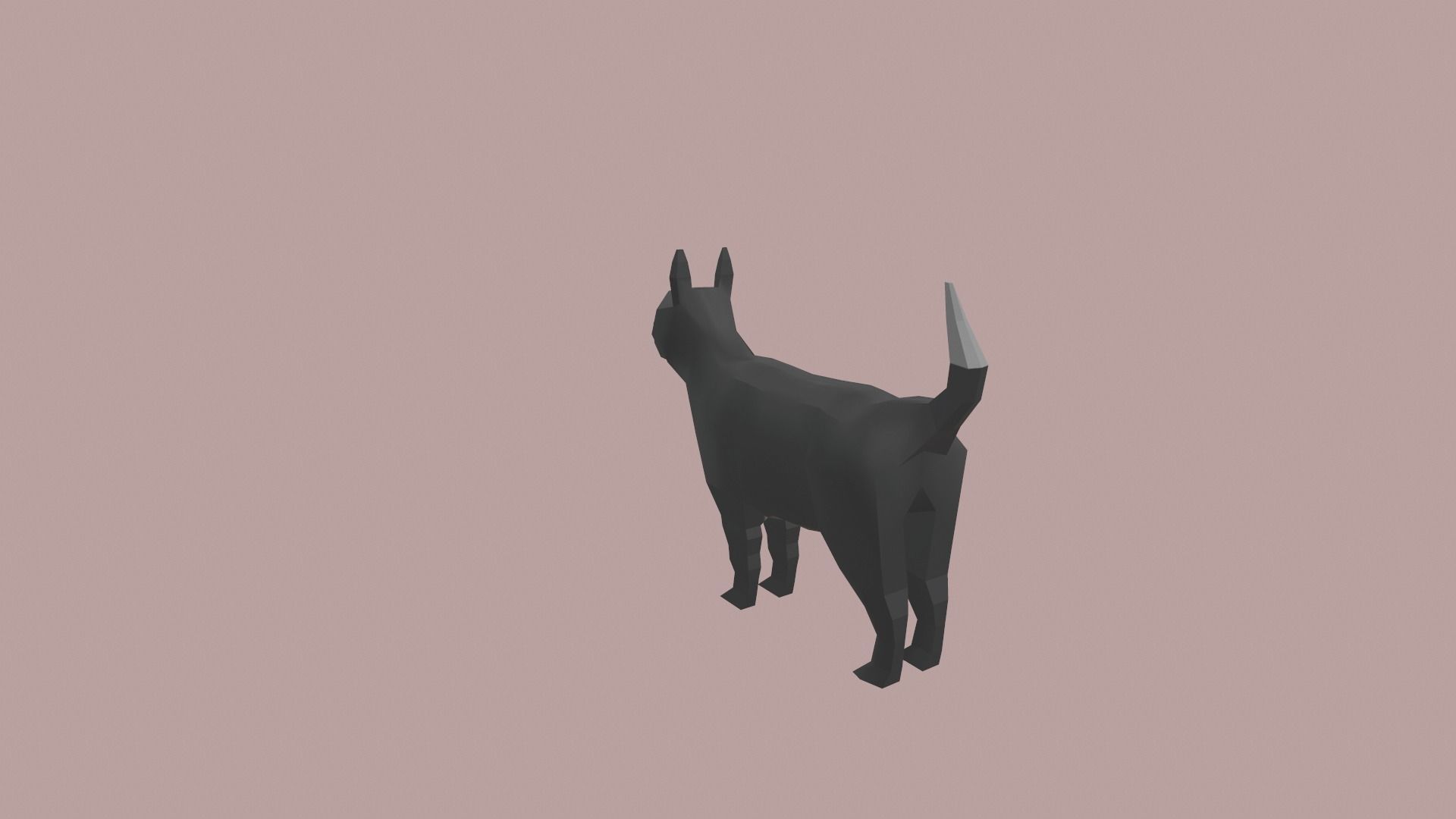 Dog Cartoon Low-poly 3D model_6