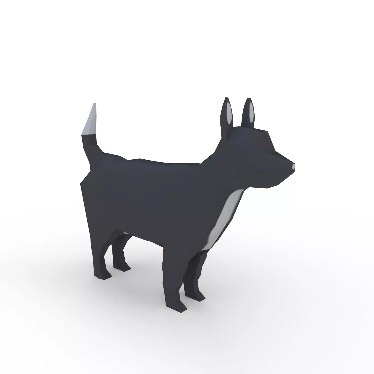 Dog Cartoon Low-poly 3D model_0