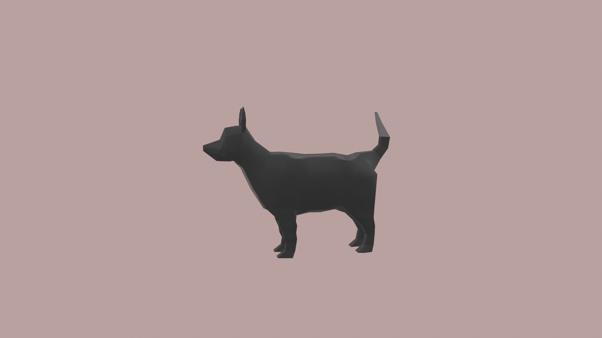 Dog Cartoon Low-poly 3D model_5