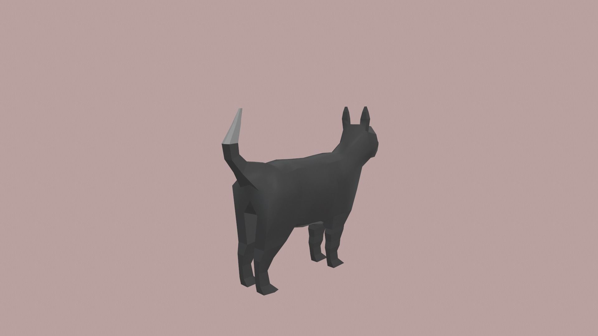 Dog Cartoon Low-poly 3D model_7