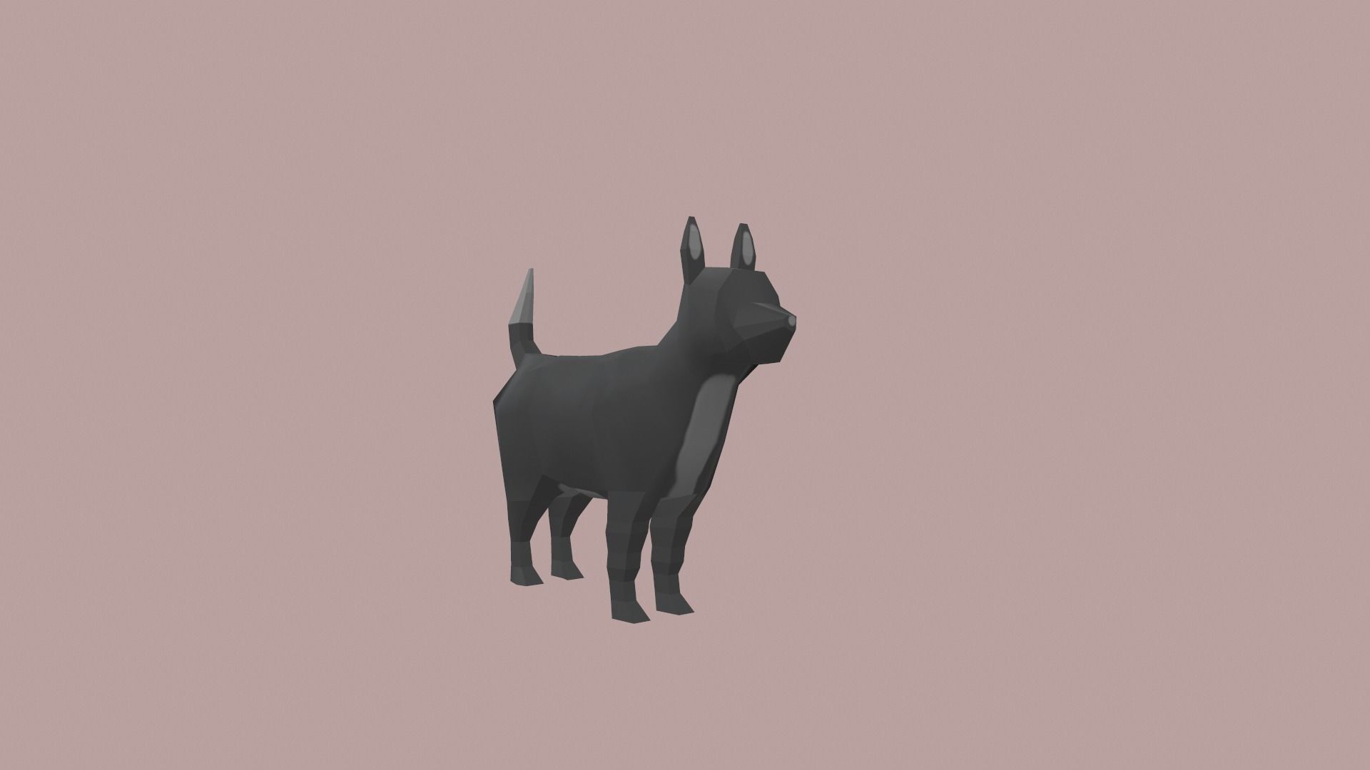 Dog Cartoon Low-poly 3D model_3