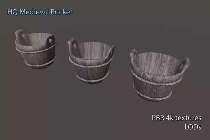 HQ PBR 4K Medieval bucket