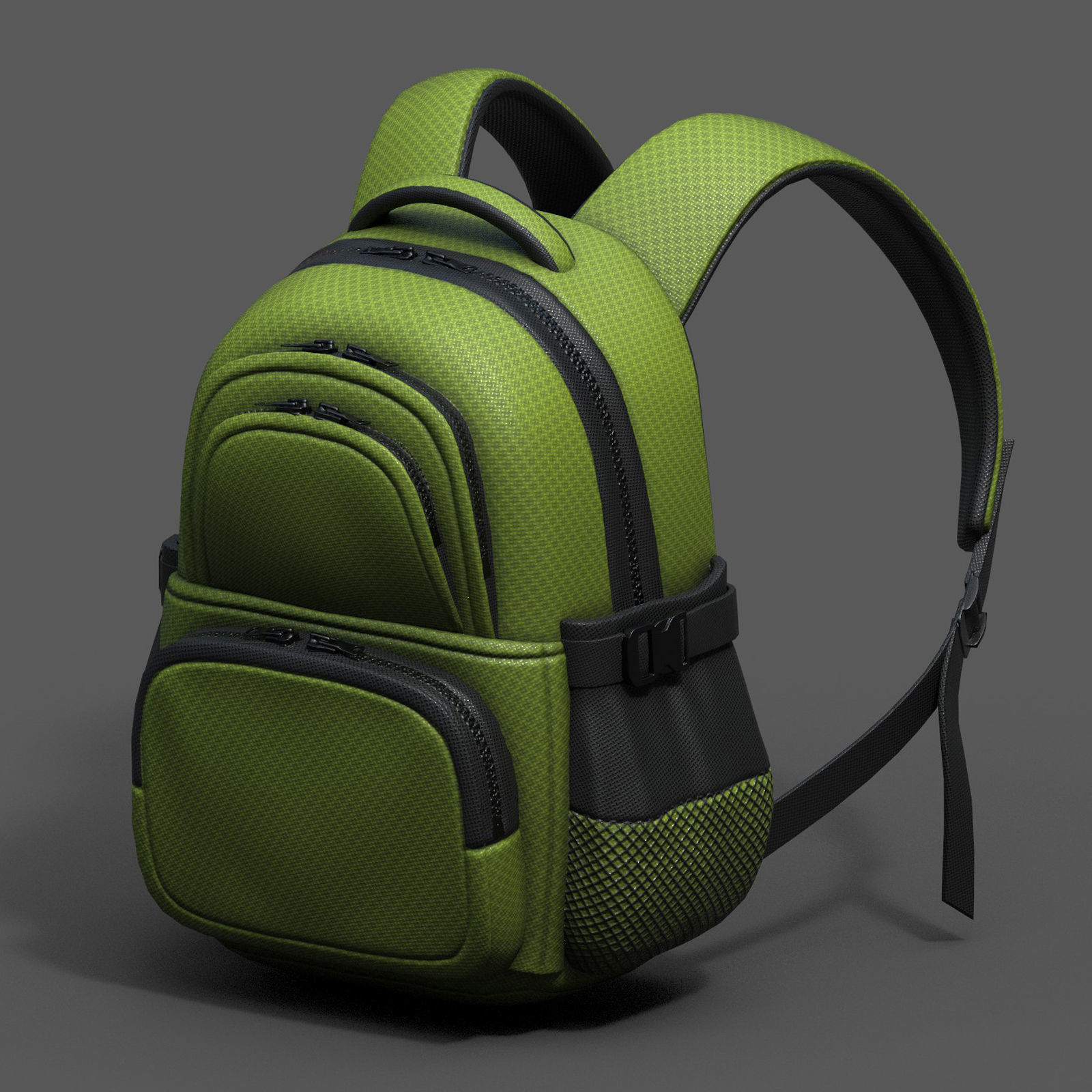 Backpack Camping scifi Color 3d model low poly  Low-poly 3D model_3