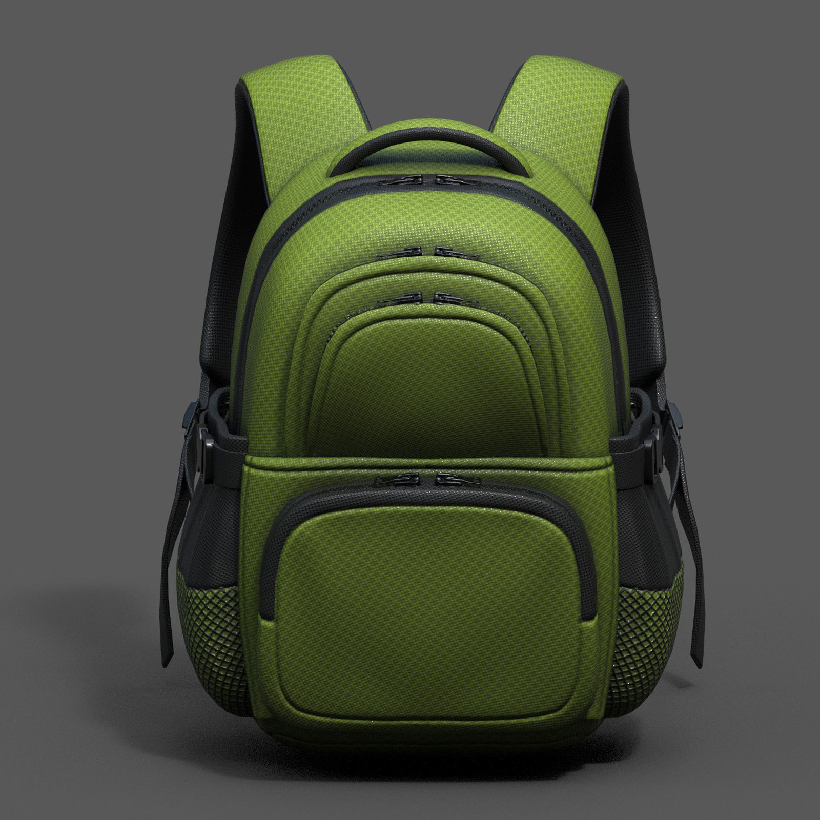 Backpack Camping scifi Color 3d model low poly  Low-poly 3D model_1