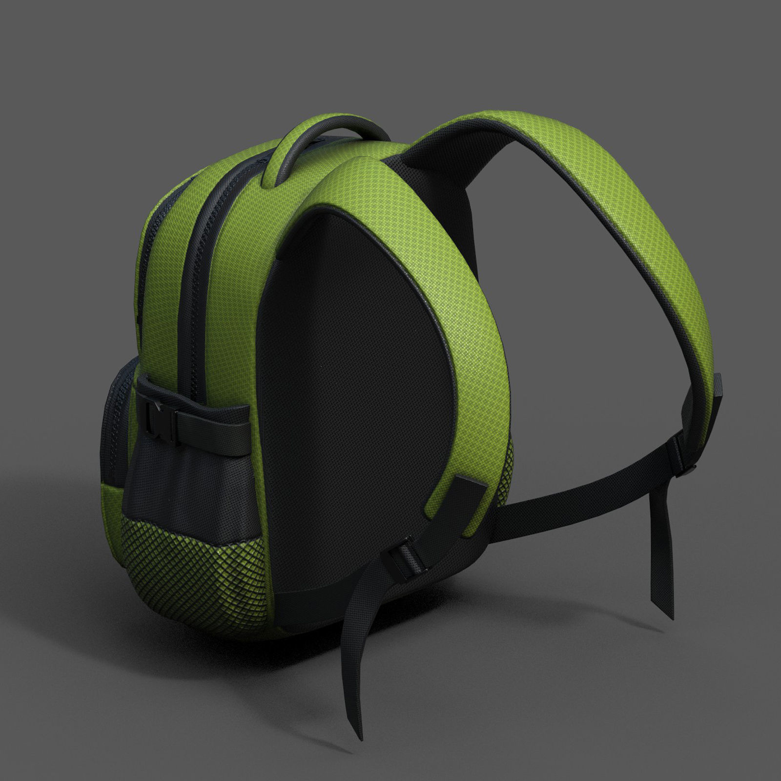 Backpack Camping scifi Color 3d model low poly  Low-poly 3D model_5