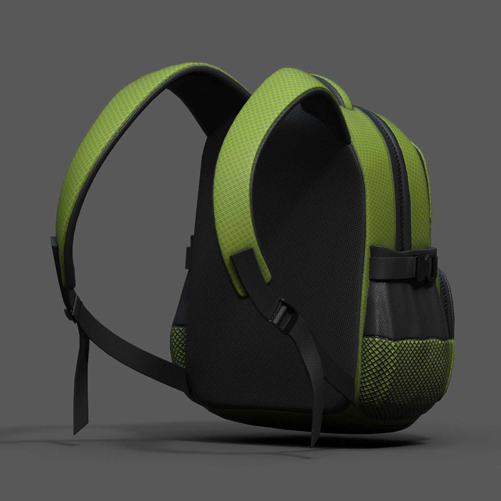 Backpack Camping scifi Color 3d model low poly  Low-poly 3D model_4