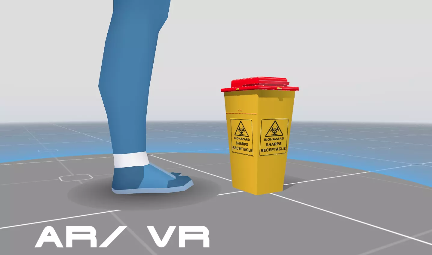 Medical Sharps Bin Low-poly 3D model_0