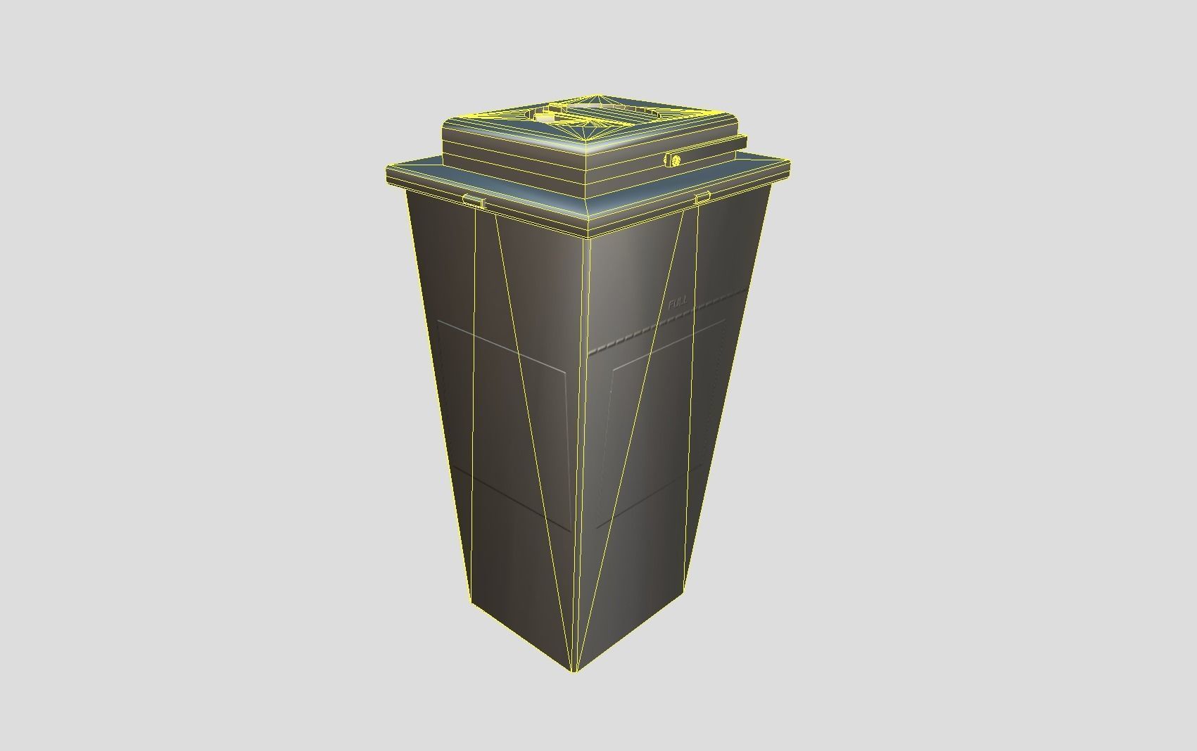 Medical Sharps Bin Low-poly 3D model_12