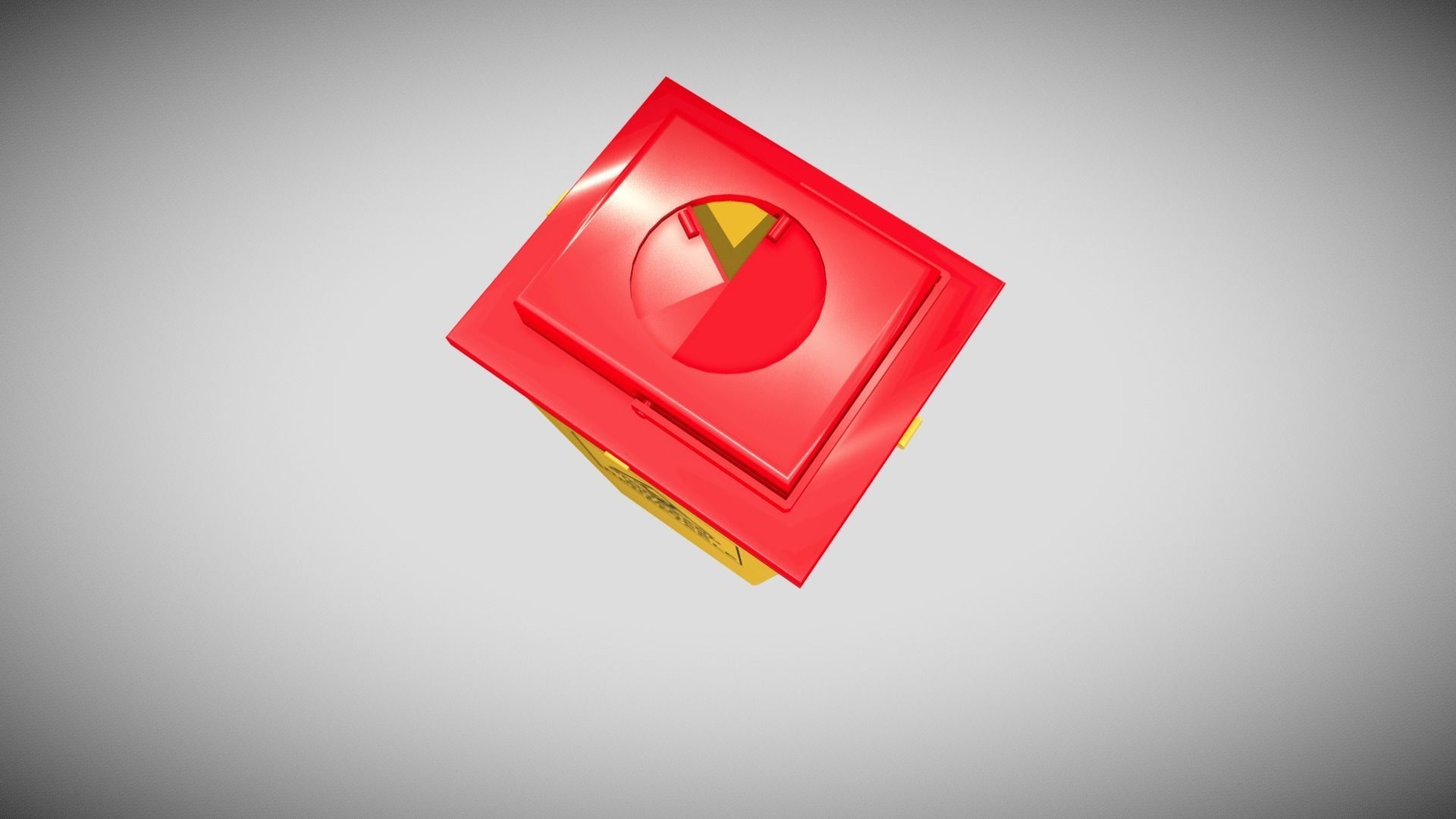 Medical Sharps Bin Low-poly 3D model_7