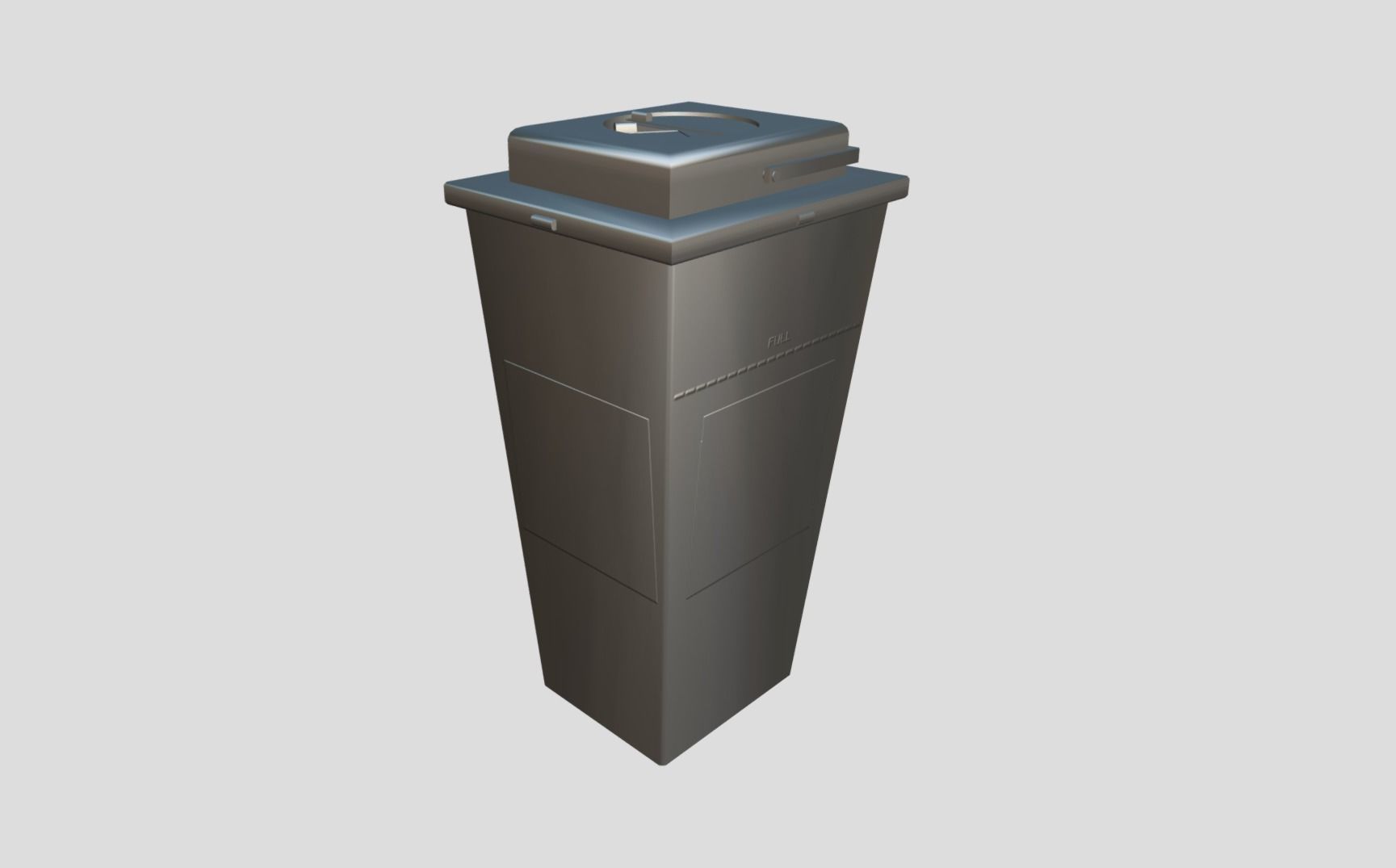 Medical Sharps Bin Low-poly 3D model_13