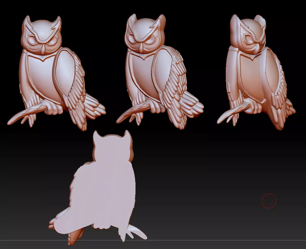 Owl pendant 3D print model_0