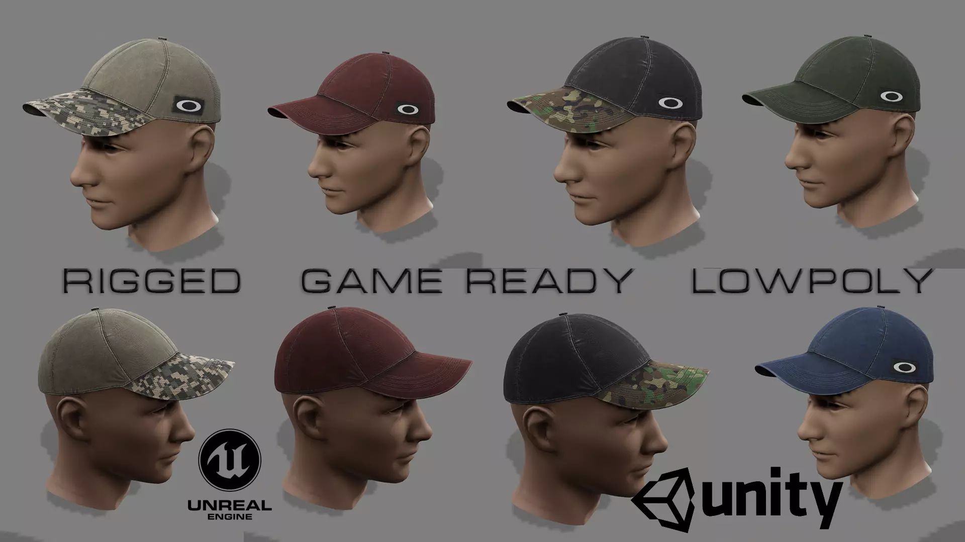 Baseball Cap 01 Low-poly 3D model_0