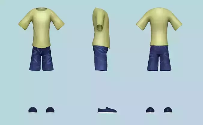 Kit - Boy Clothing - Male Character Low-poly 3D model