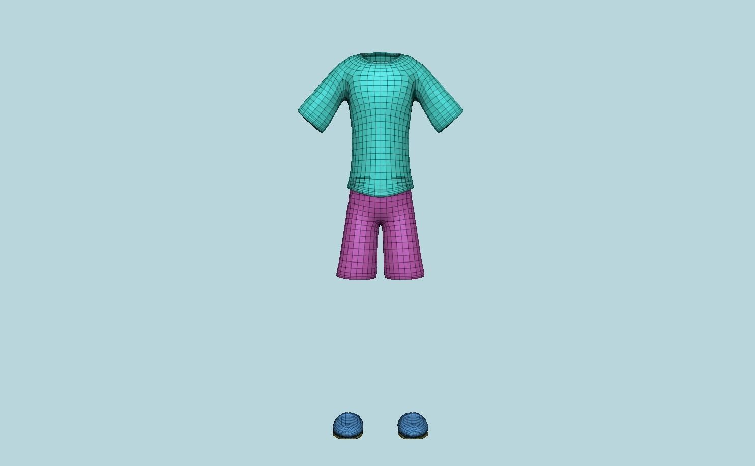Kit - Boy Clothing - Male Character Low-poly 3D model_9