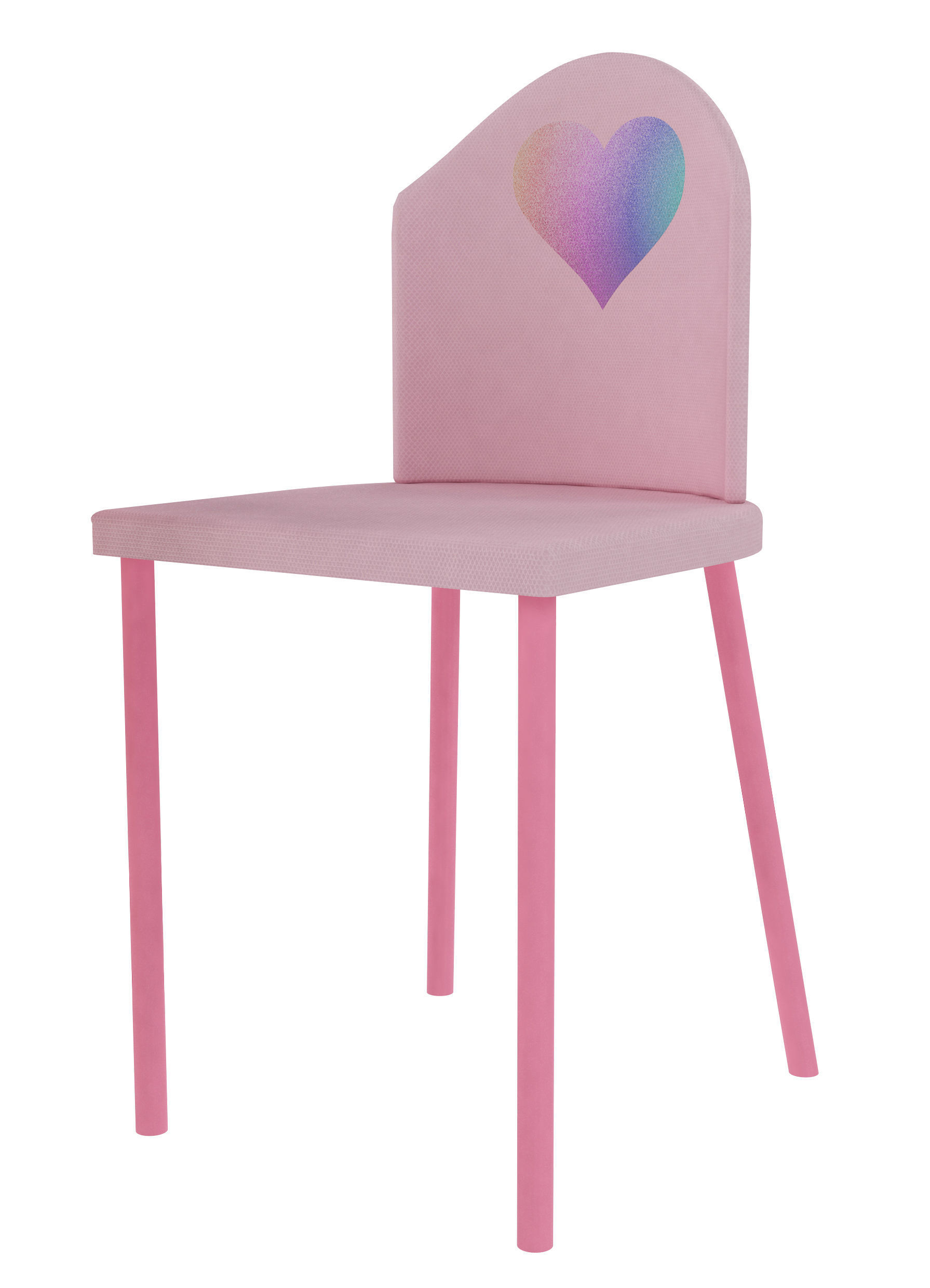 Kids Table and Chairs Set Low-poly 3D model_3