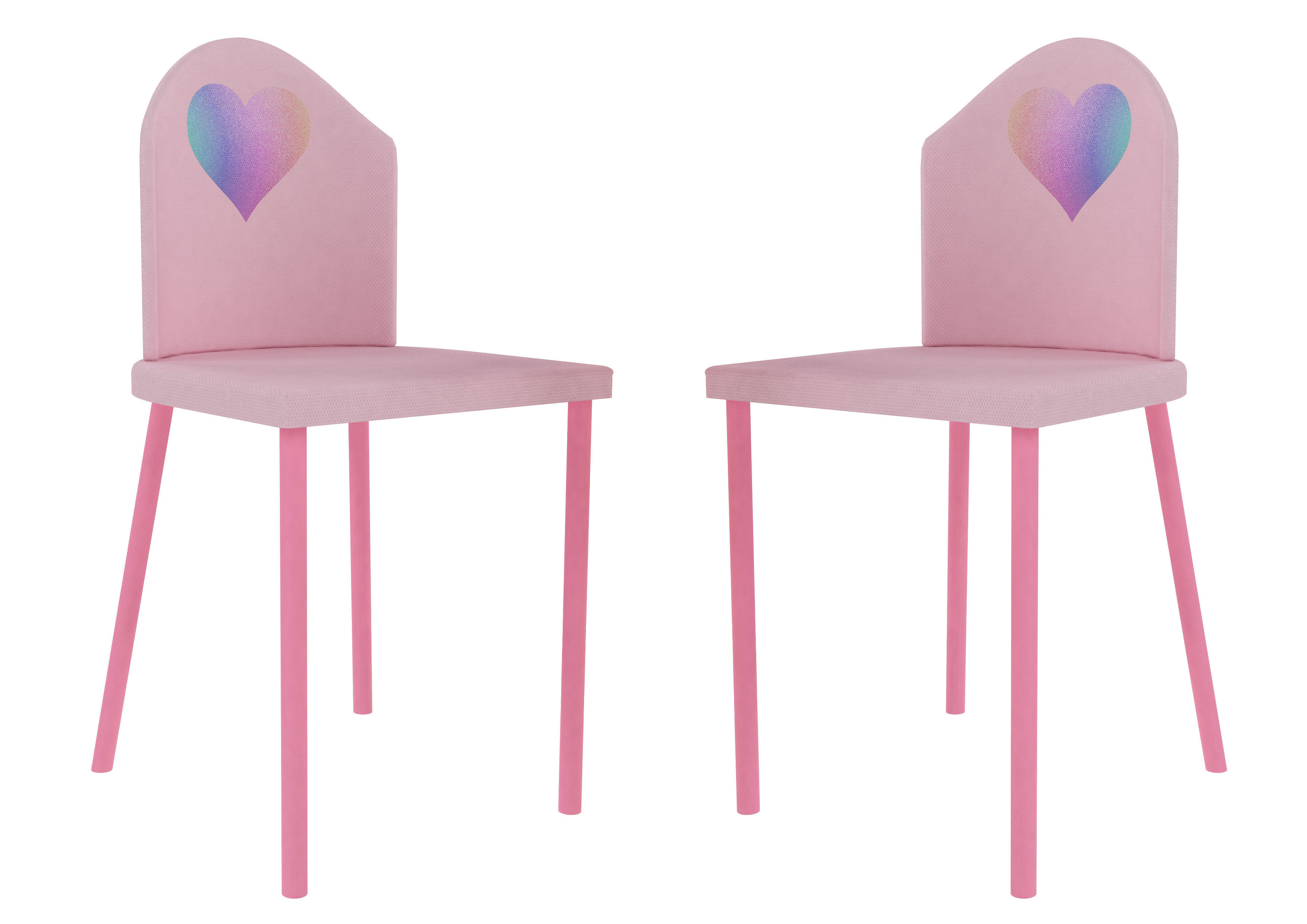 Kids Table and Chairs Set Low-poly 3D model_6