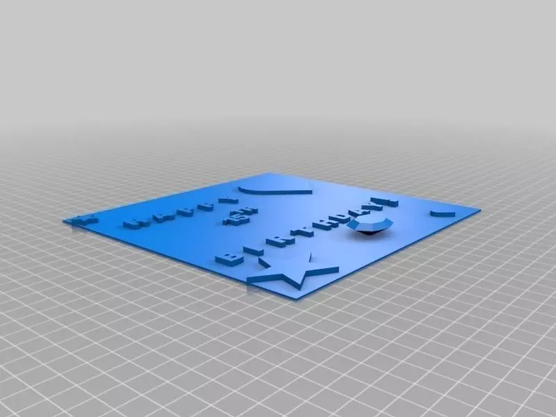 Nusrats Birthday Card Free 3D print model_0