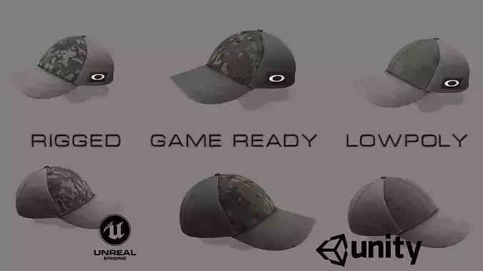 Baseball Cap 2 Low-poly 3D model