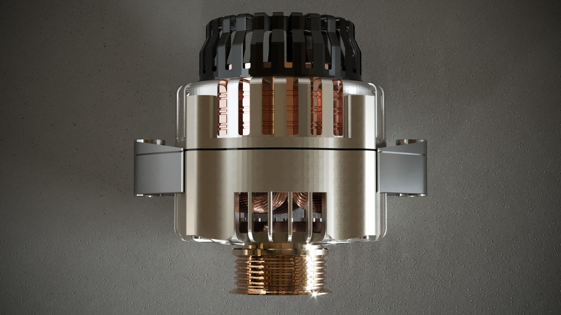 AutoGenerator car alternator on table Free 3D model_2