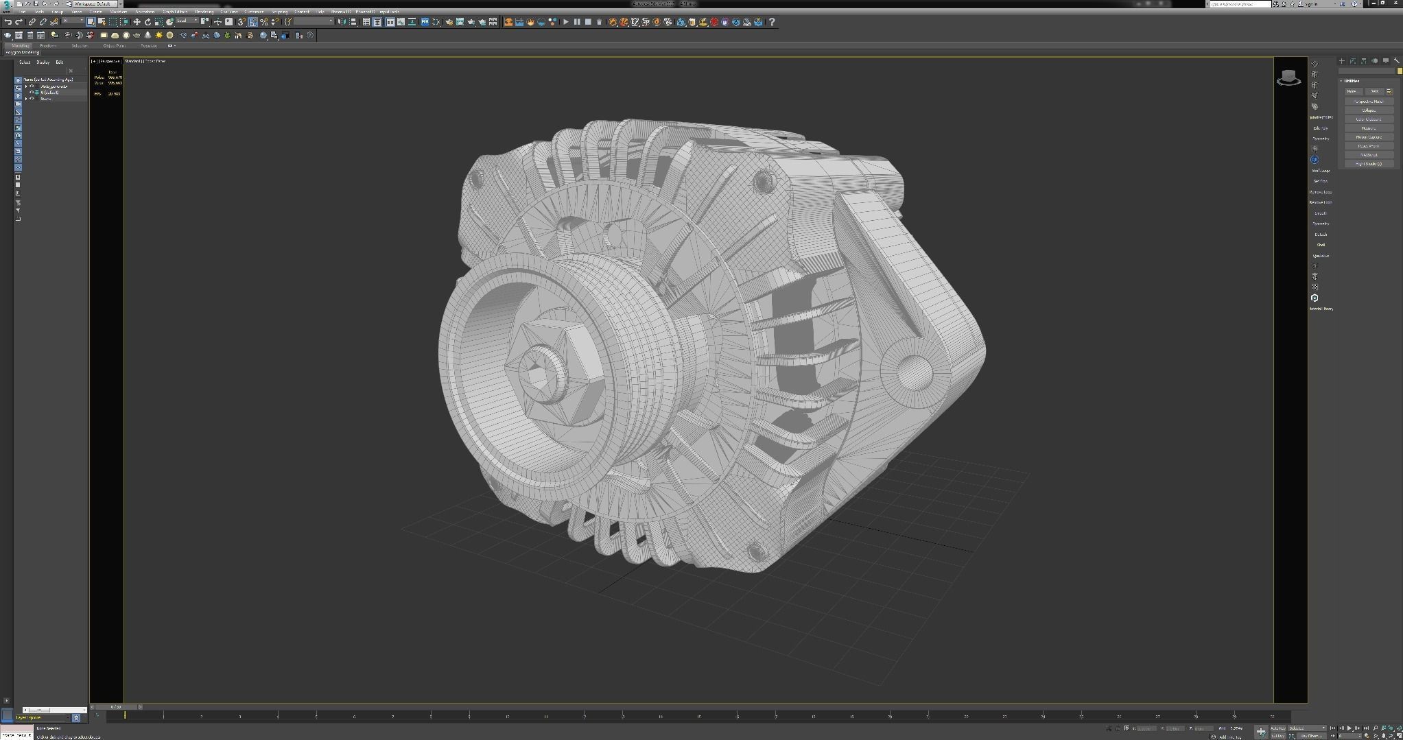 AutoGenerator car alternator on table Free 3D model_4