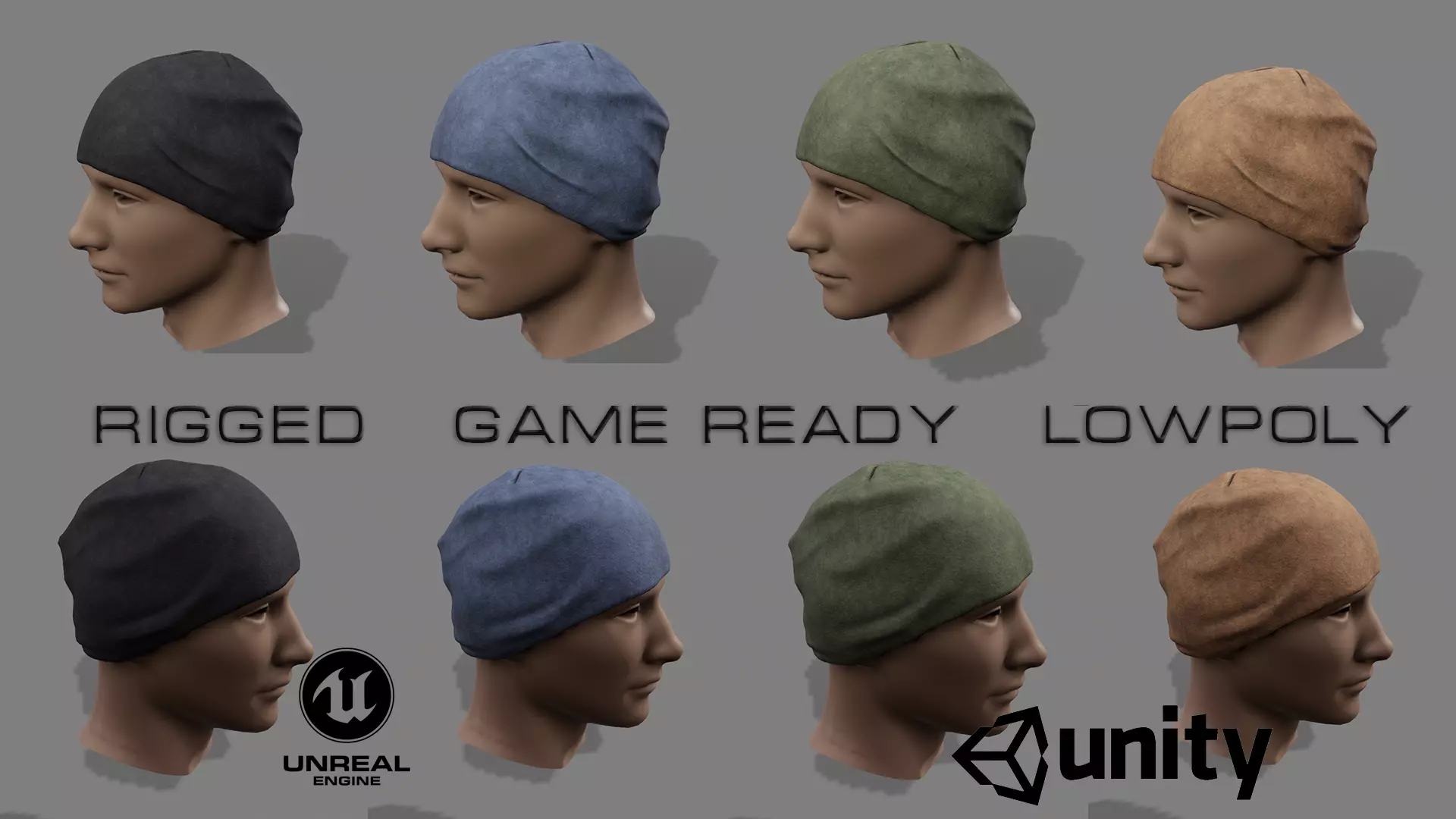 Fleece hat Low-poly 3D model