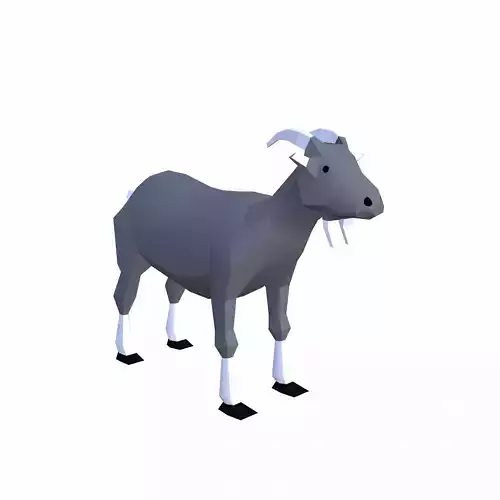 Goat Cartoon Low-poly 3D model